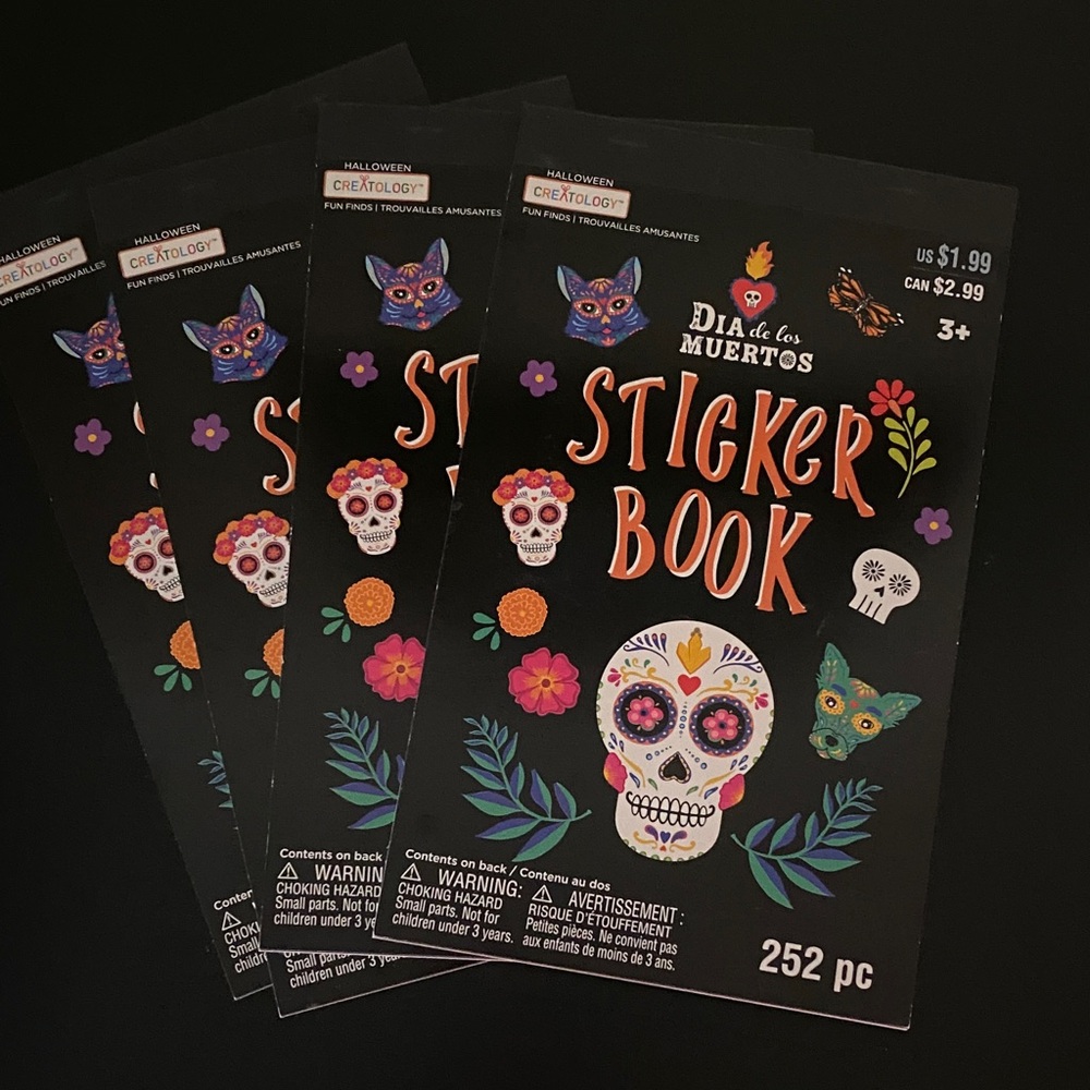 Dia de los Muertos Sticker Book - Black